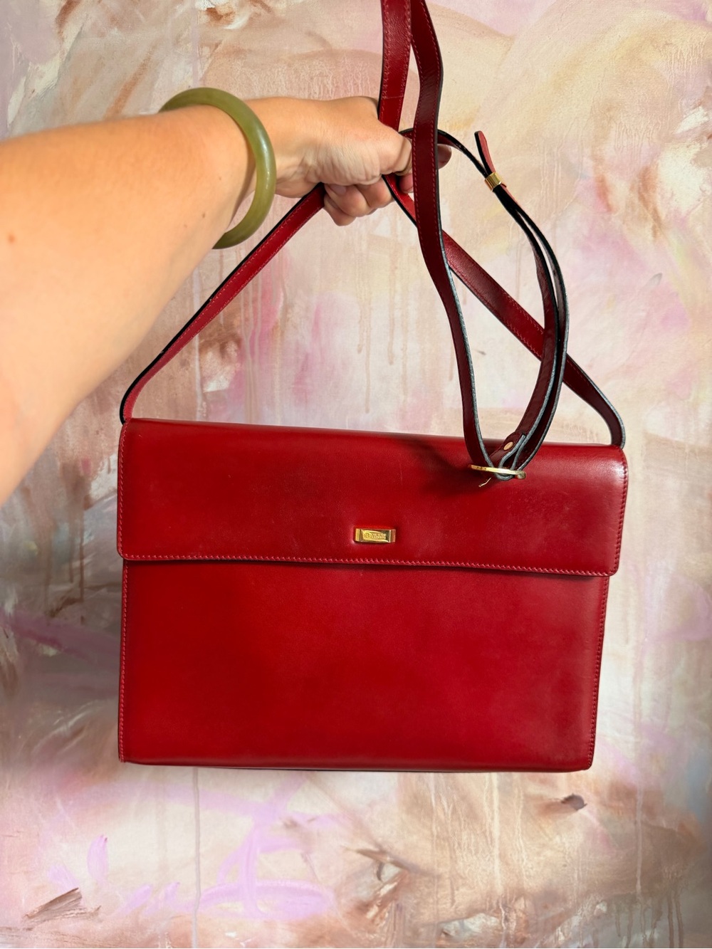 Bally Red Leather Shoulder Bag